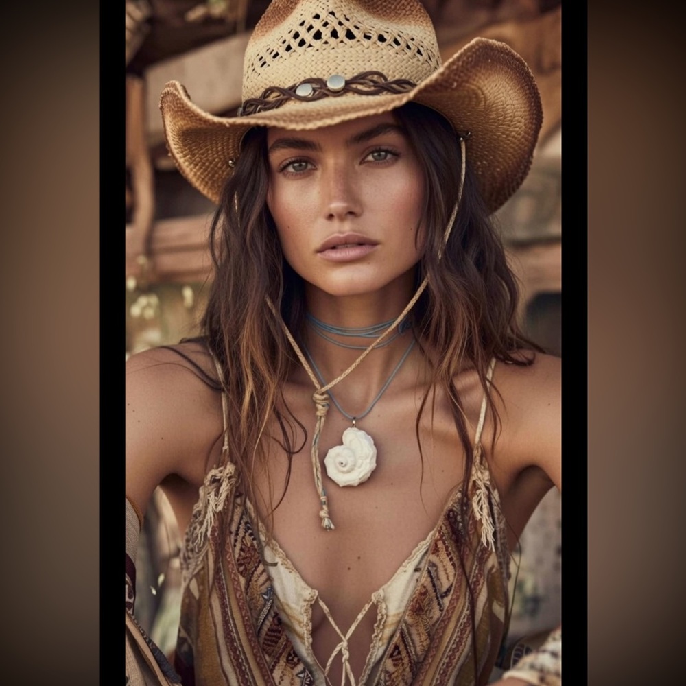 Free People  Shell Choker NWT western turquoise blue